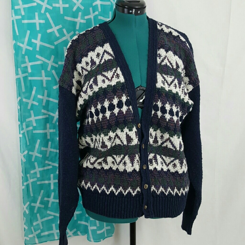 Vtg Grandpa Cardigan Men's Harmony Lake Sweater